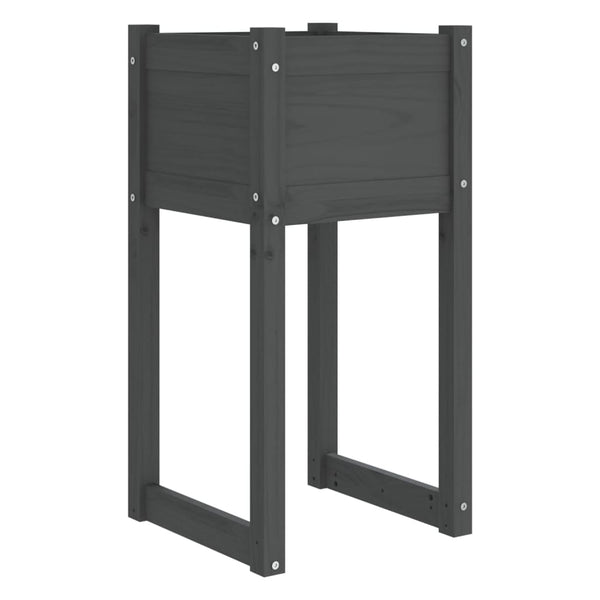 Pflanzkübel 2er Set Grau Kiefer 40x81cm