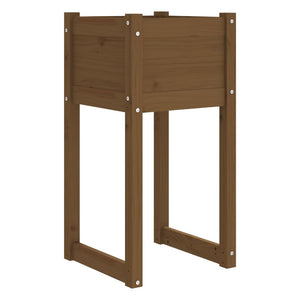 Pflanzkübel 2er Set Honigbraun 40x40x81cm Kiefernholz