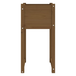 Pflanzkübel 2er Set Honigbraun 40x40x81cm Kiefernholz
