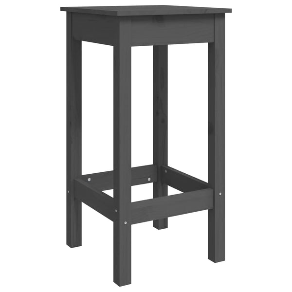 2er Set Barstühle Grau Kiefernholz