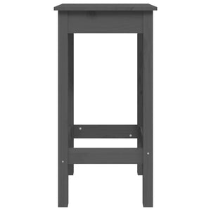 2er Set Barstühle Grau Kiefernholz