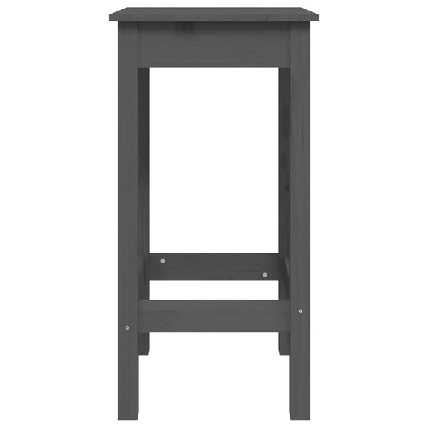 2er Set Barstühle Grau Kiefernholz