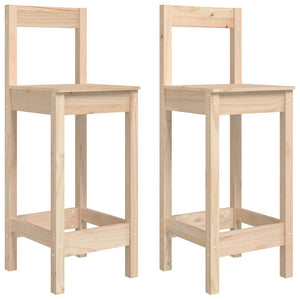 Barstühle 2er Set Kiefer Massivholz