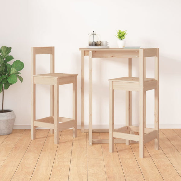 Barstühle 2er Set Kiefer Massivholz