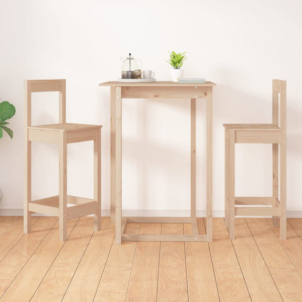 Barstühle 2er Set Kiefer Massivholz