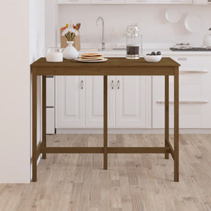 Bartisch Honigbraun Kiefer Massivholz 140x80 cm