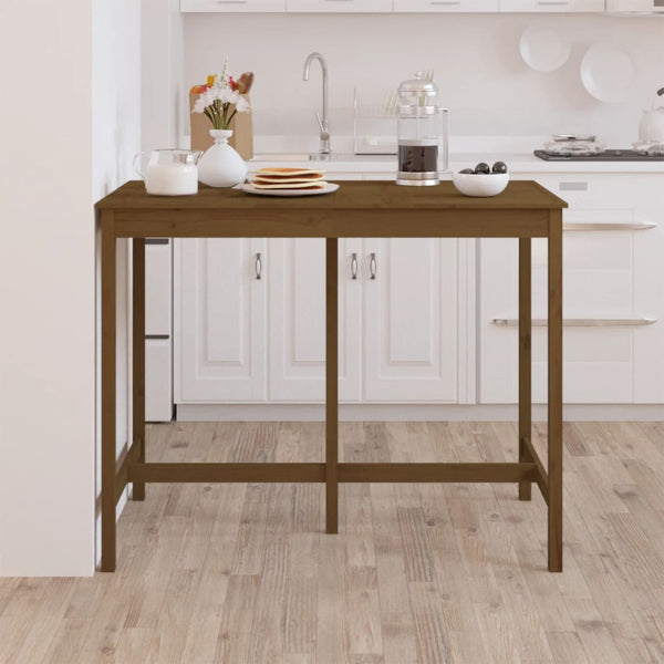 Bartisch Honigbraun Kiefer Massivholz 140x80 cm
