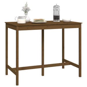 Bartisch Honigbraun Kiefer Massivholz 140x80 cm