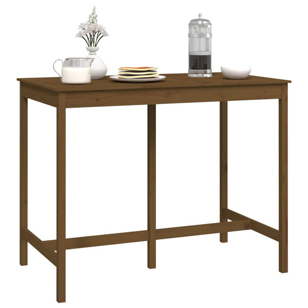 Bartisch Honigbraun Kiefer Massivholz 140x80 cm