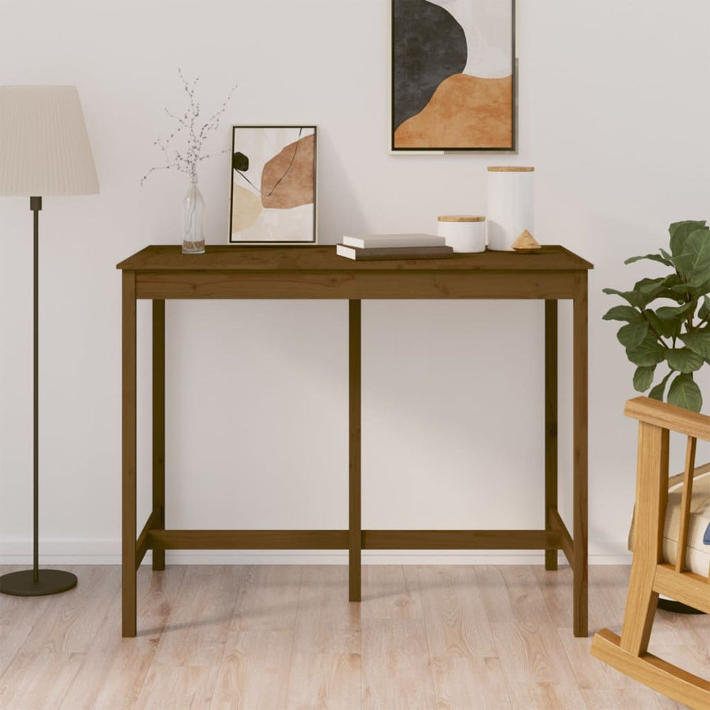 Bartisch Honigbraun Kiefer Massivholz 140x80 cm