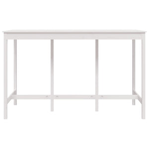 Bartisch Weiß 180x80x110cm Kiefer Massivholz