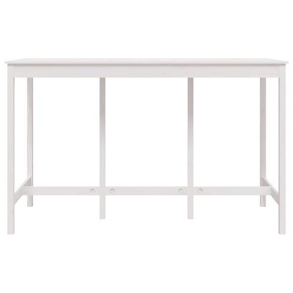 Bartisch Weiß 180x80x110cm Kiefer Massivholz
