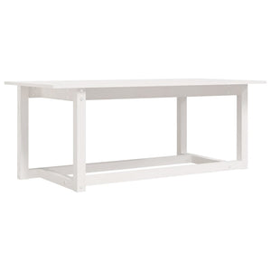 Weißer Couchtisch Kiefer Massivholz 110x55 cm
