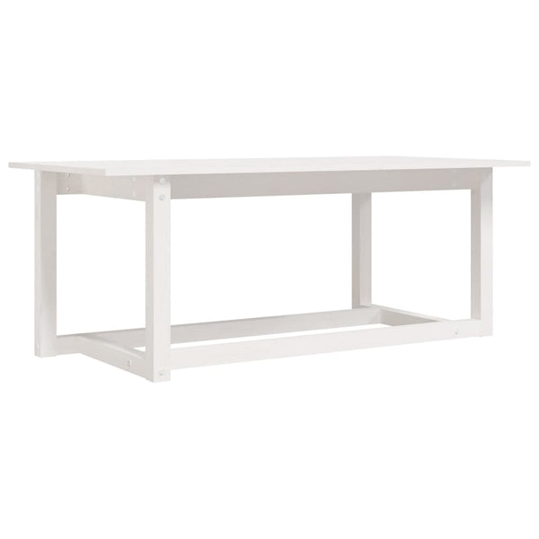 Weißer Couchtisch Kiefer Massivholz 110x55 cm
