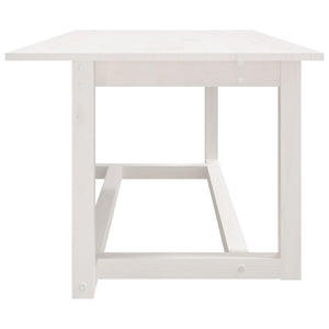 Weißer Couchtisch Kiefer Massivholz 110x55 cm