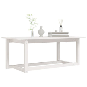 Weißer Couchtisch Kiefer Massivholz 110x55 cm