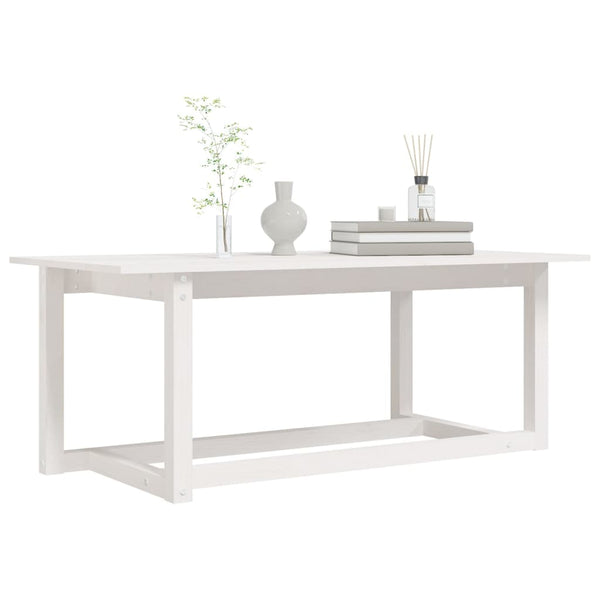 Weißer Couchtisch Kiefer Massivholz 110x55 cm