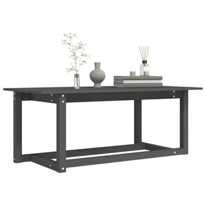 Grauer Couchtisch 110x55 cm Kiefer Massivholz