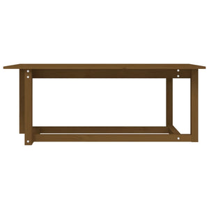 Massivholz Couchtisch Honigbraun 110x55 cm