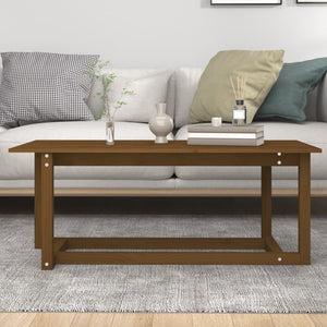 Massivholz Couchtisch Honigbraun 110x55 cm