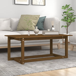 Massivholz Couchtisch Honigbraun 110x55 cm