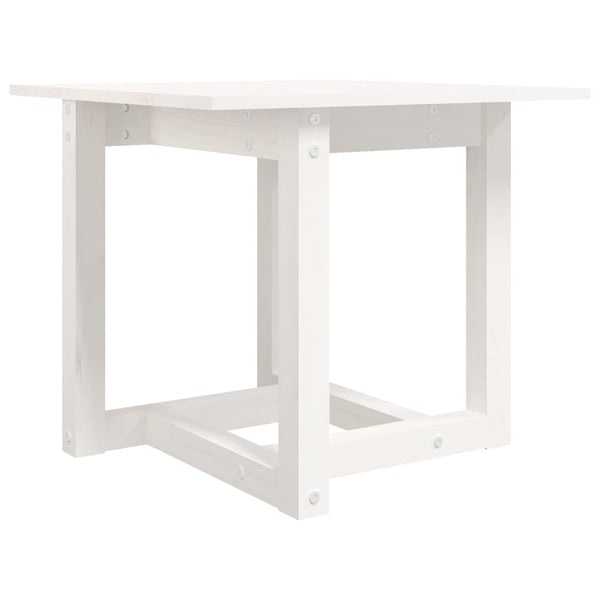 Couchtisch Weiß Kiefer Massivholz 50x50 cm