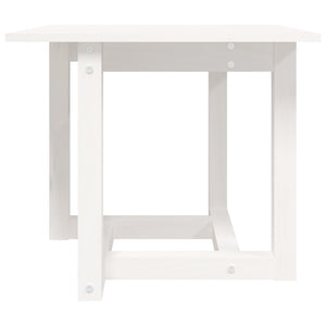 Couchtisch Weiß Kiefer Massivholz 50x50 cm