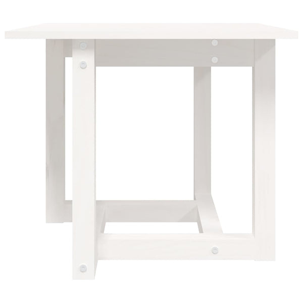 Couchtisch Weiß Kiefer Massivholz 50x50 cm