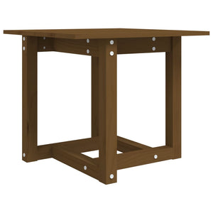 Couchtisch Honigbraun Kiefer Massivholz 50x50 cm