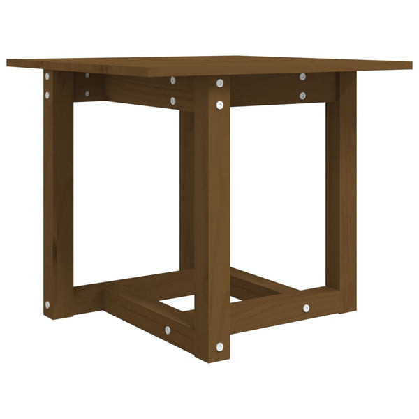 Couchtisch Honigbraun Kiefer Massivholz 50x50 cm