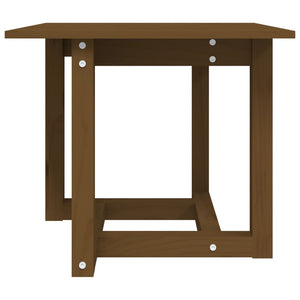 Couchtisch Honigbraun Kiefer Massivholz 50x50 cm