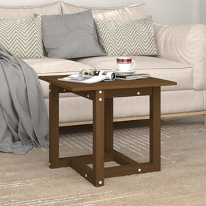 Couchtisch Honigbraun Kiefer Massivholz 50x50 cm