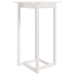 Weißer Bartisch 60x60 cm Kiefer Massivholz