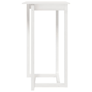 Weißer Bartisch 60x60 cm Kiefer Massivholz