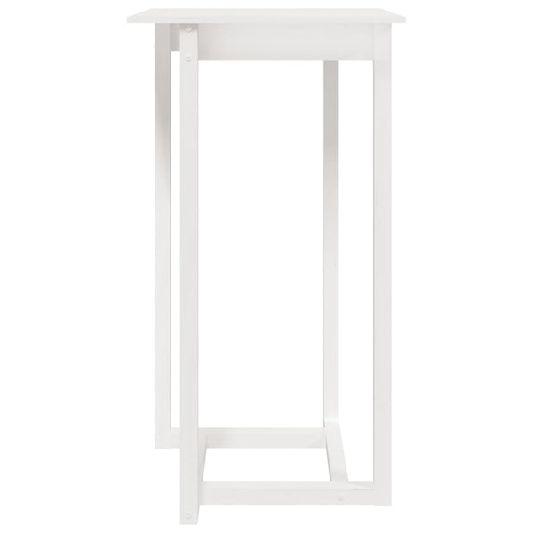Weißer Bartisch 60x60 cm Kiefer Massivholz