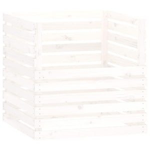 Weißer Holz Komposter 80x80x78cm