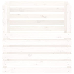 Weißer Holz Komposter 80x80x78cm
