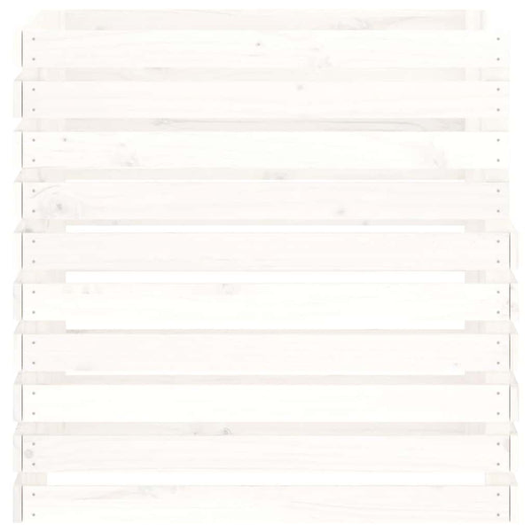 Weißer Holz Komposter 80x80x78cm