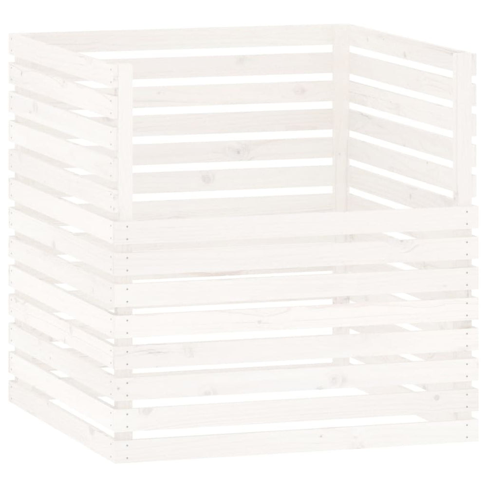 Weißer Holz Komposter 100x100x102cm