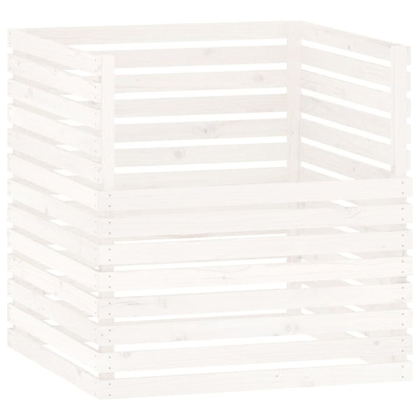 Weißer Holz Komposter 100x100x102cm