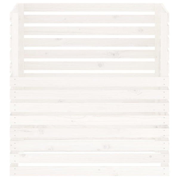 Weißer Holz Komposter 100x100x102cm