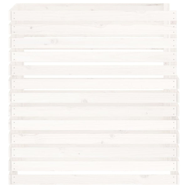 Weißer Holz Komposter 100x100x102cm