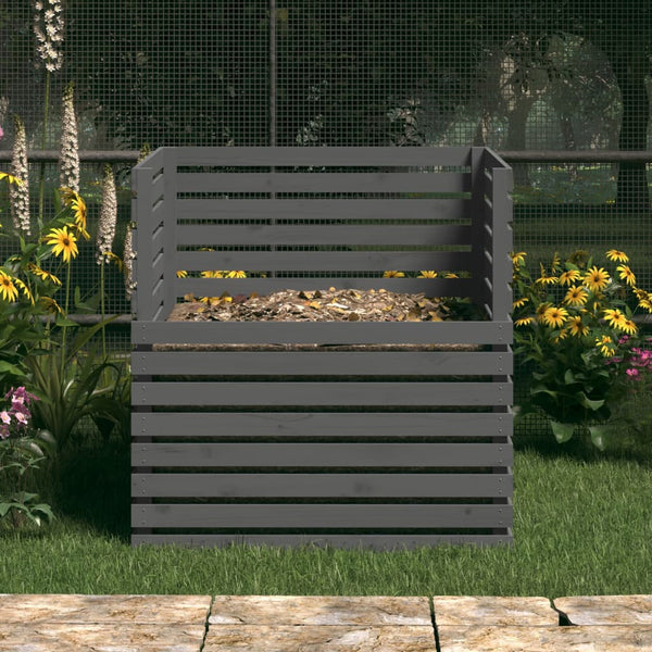 Grauer Holz Komposter 100x100x102cm