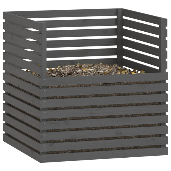 Grauer Holz Komposter 100x100x102cm