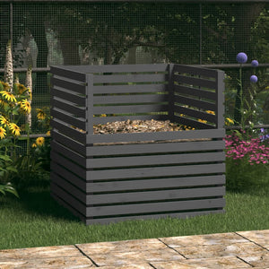 Grauer Holz Komposter 100x100x102cm