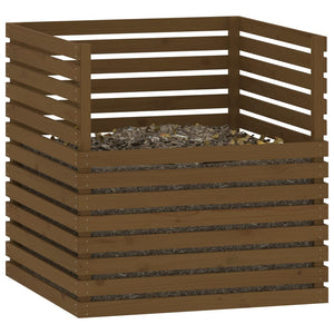 Komposter Honigbraun 100x100x102cm Kiefer Massivholz