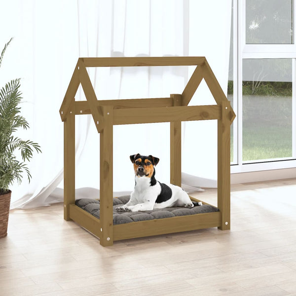 Hundebett Honigbraun Kiefer Massivholz