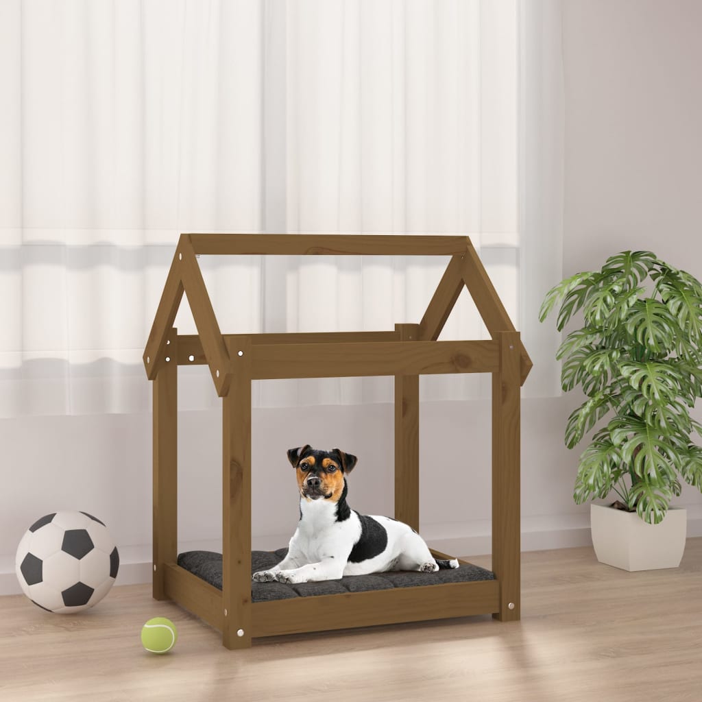 Hundebett Honigbraun Kiefer Massivholz