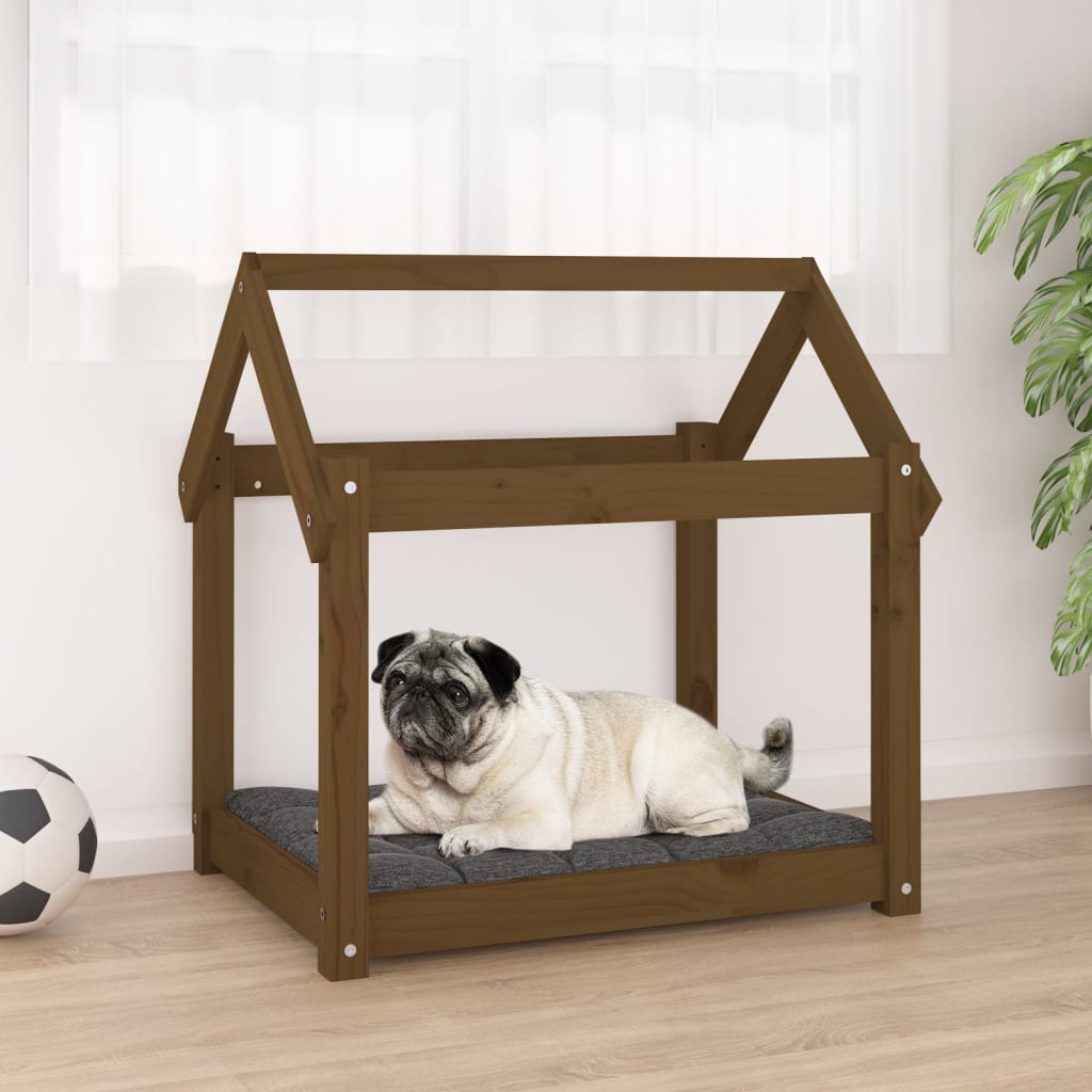 Hundebett Honigbraun Kiefer 71x55x70 cm
