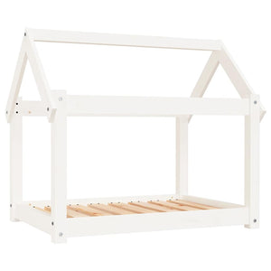 Weißes Hundebett aus Kiefernholz, 81 cm